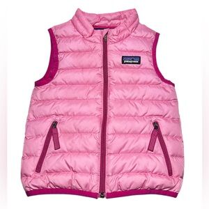 Patagonia Baby Down Sweater Vest Size 18 Months Pink Puffer